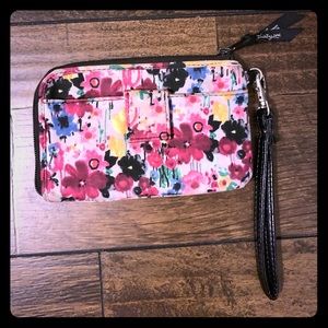thirty-one wristlet/wallet in floral pattern